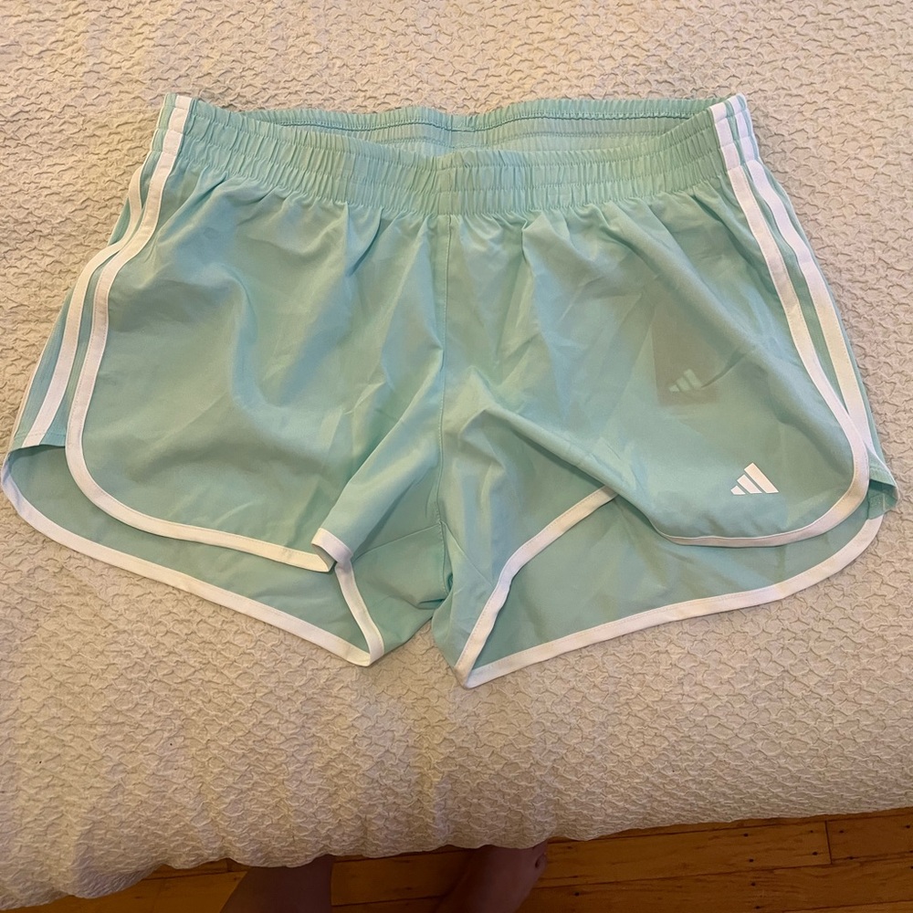 NWT Adidas Running Shorts 3”, Light Blue, XL